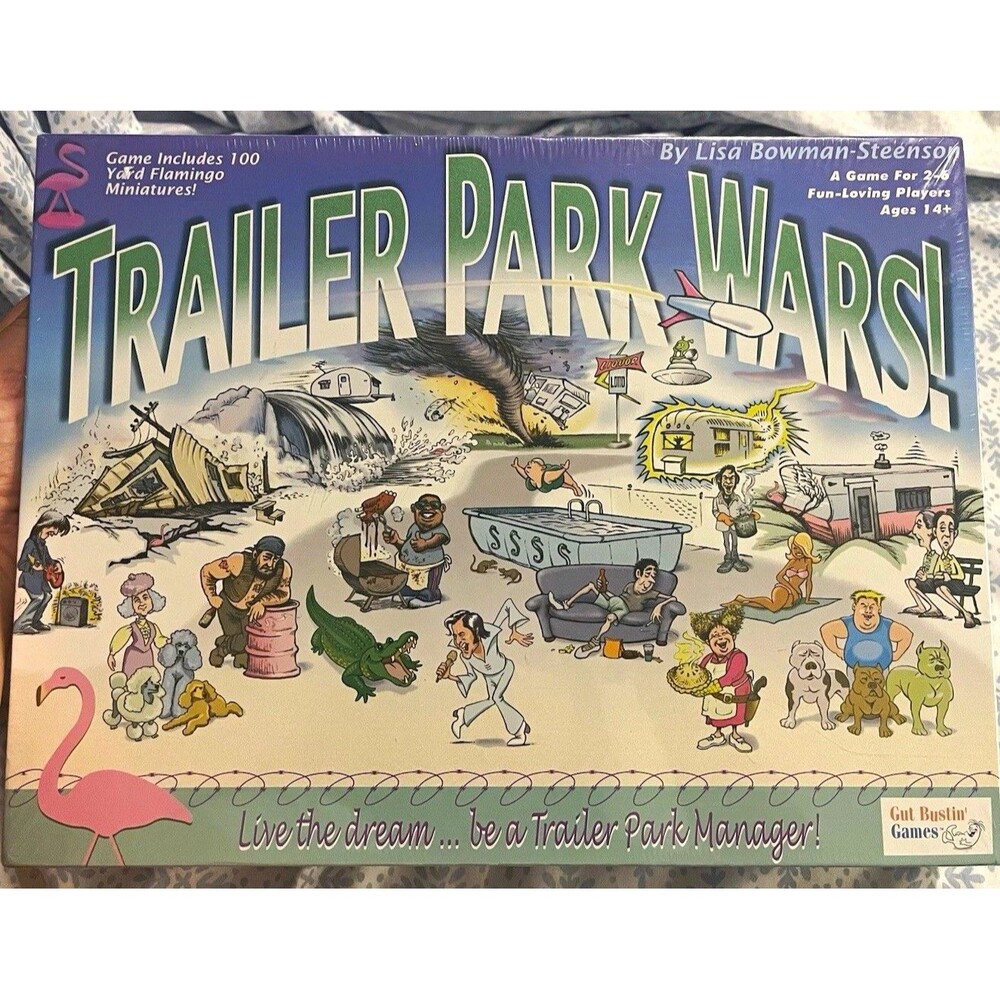 Gut Bustin' Games Trailer Park Wars! Humor Board Game Miniatures 2-6 14+